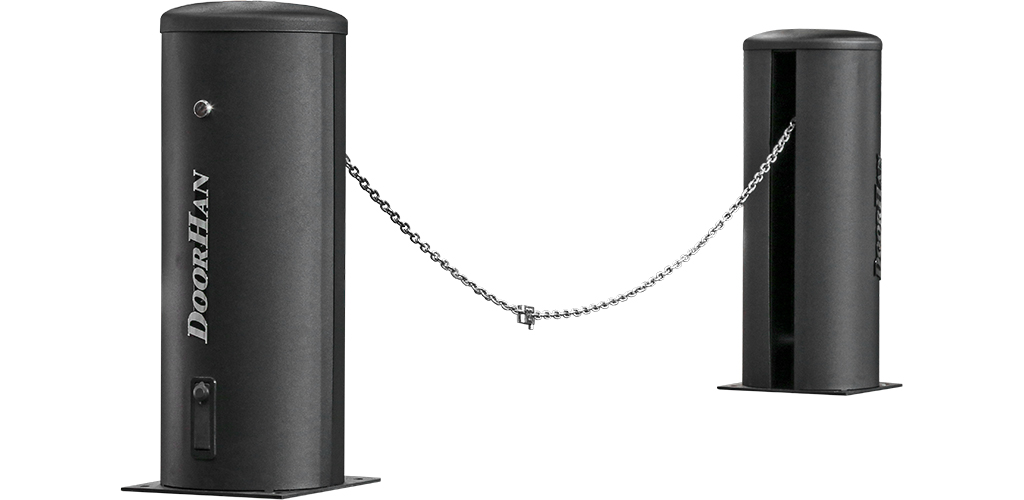 Новые модернизированные комплекты цепных шлагбаумов Chain-barrier7-PRO-base и Chain-barrier15-PRO-base